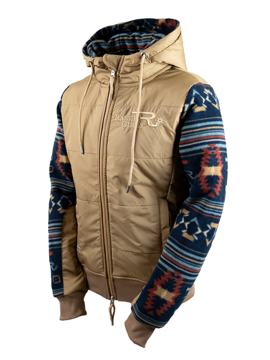 Ranch Girls Pro Shield Sweat Jacket ´CHARLEE´ teal blue / sand