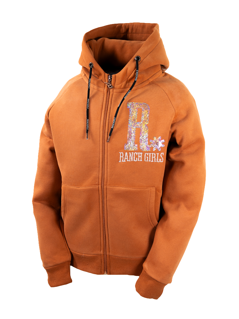 RANCHGIRLS HOODED JKT "SHINY" sierra