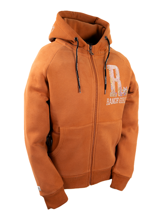 RANCHGIRLS HOODED JKT "SHINY" sierra