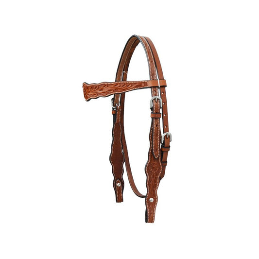 Zaum mit Flowertooling chesnut