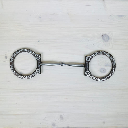 D-Ring Floral antik Snaffle Bit