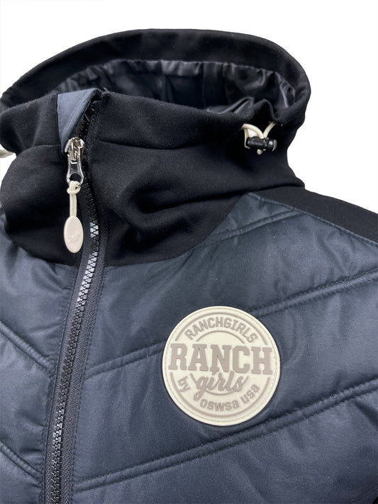 RANCHGIRLS HOODED PRO SHIELD JKT "ELSA" black