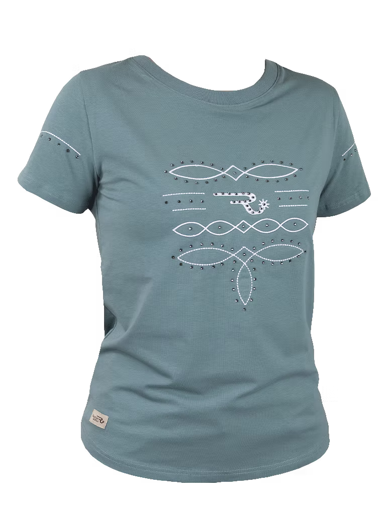 Ranchgirls Tshirt "Wilma" grey sea