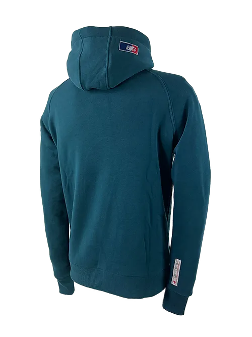 Mens HOODED SWEAT "William" teal blue